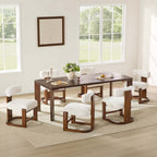 Troy Boucle Dining Chair With Solid Wood