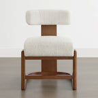 Troy Boucle Dining Chair With Solid Wood