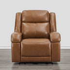 Isaac Genuine Leather Wall Hugger Power Recliner with Power Headrest