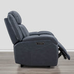 Isaac Genuine Leather Wall Hugger Power Recliner with Power Headrest