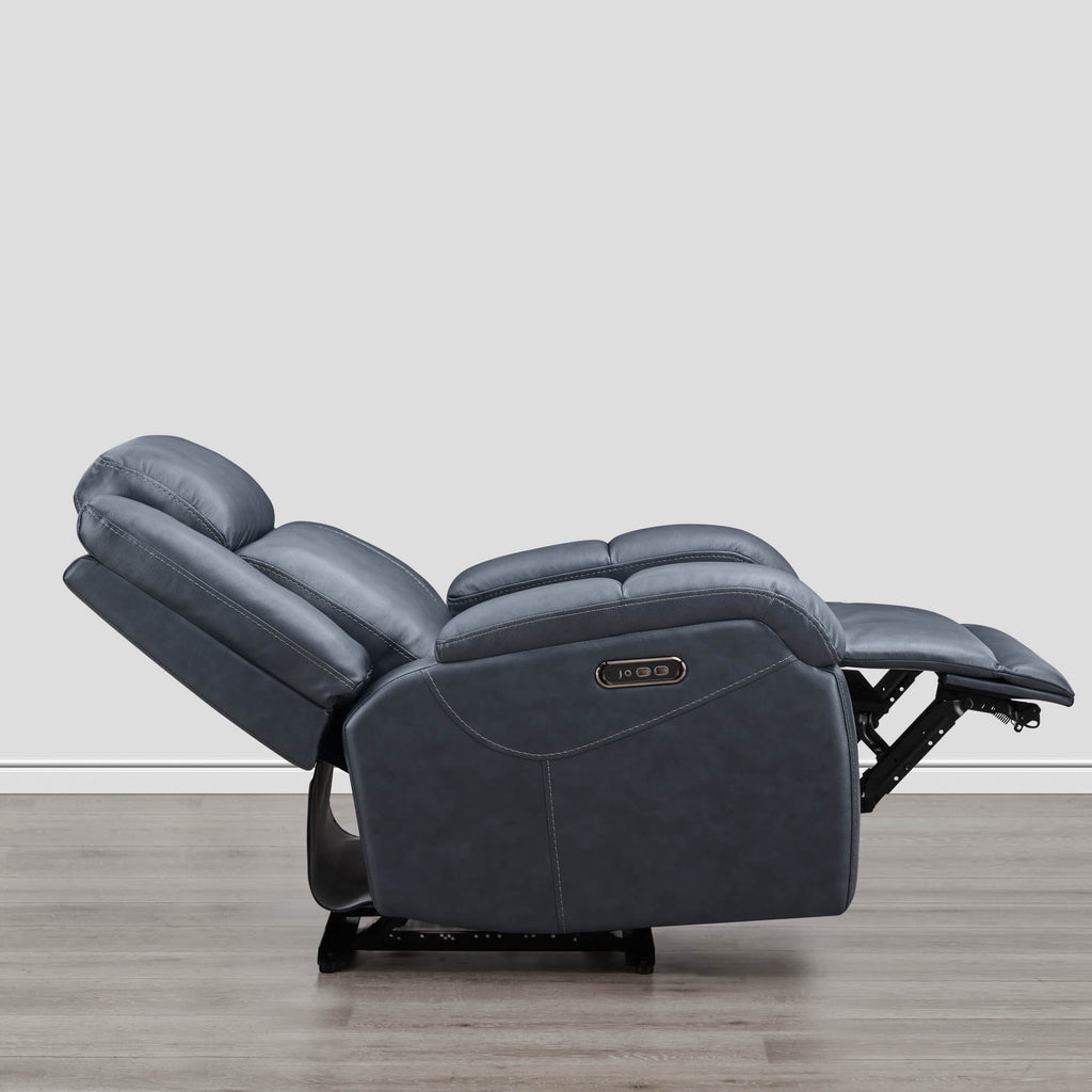 Isaac Genuine Leather Wall Hugger Power Recliner with Power Headrest