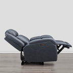 Isaac Genuine Leather Wall Hugger Power Recliner with Power Headrest