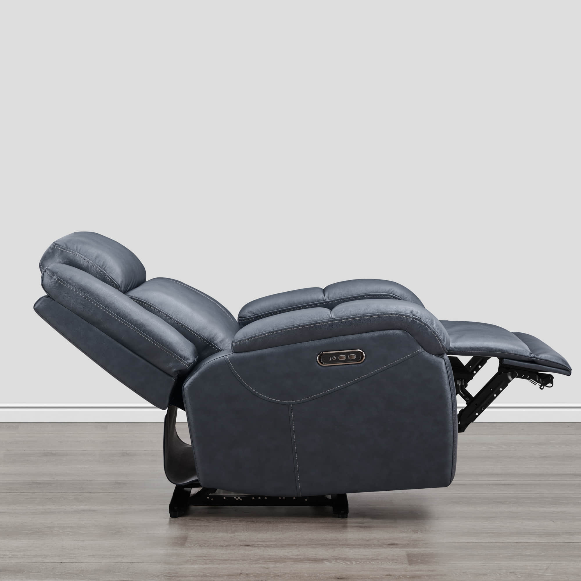 Isaac Genuine Leather Wall Hugger Power Recliner with Power Headrest