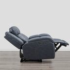 Isaac Genuine Leather Wall Hugger Power Recliner with Power Headrest