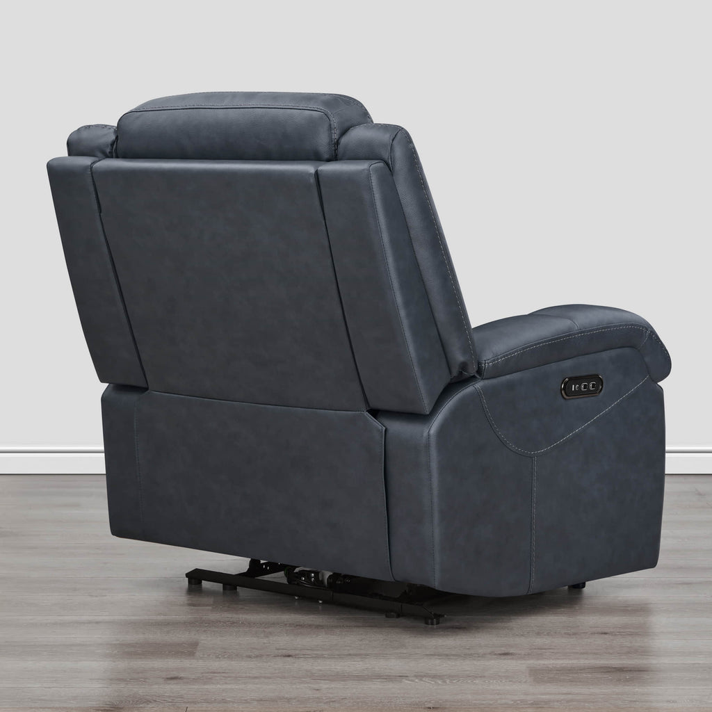 Isaac Genuine Leather Wall Hugger Power Recliner with Power Headrest