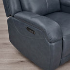 Isaac Genuine Leather Wall Hugger Power Recliner with Power Headrest