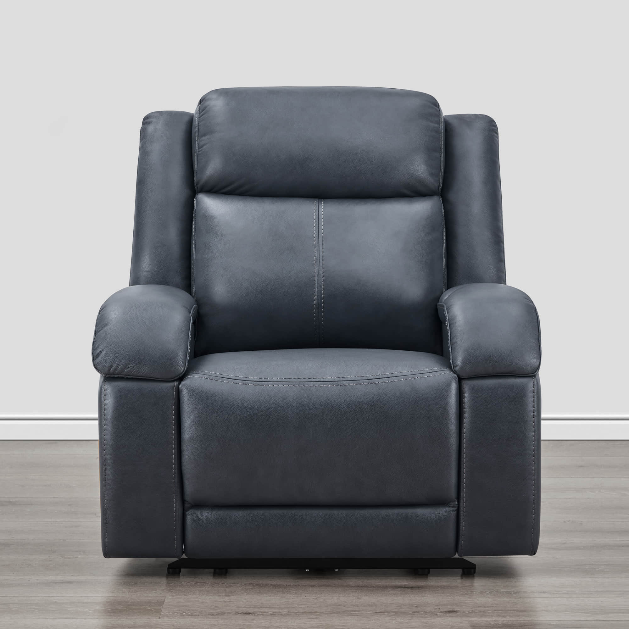 Isaac Genuine Leather Wall Hugger Power Recliner with Power Headrest