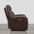Isaac Genuine Leather Wall Hugger Power Recliner with Power Headrest