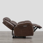 Isaac Genuine Leather Wall Hugger Power Recliner with Power Headrest
