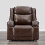 Isaac Genuine Leather Wall Hugger Power Recliner with Power Headrest