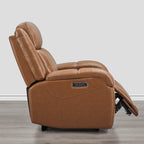 Isaac Genuine Leather Wall Hugger Power Recliner with Power Headrest