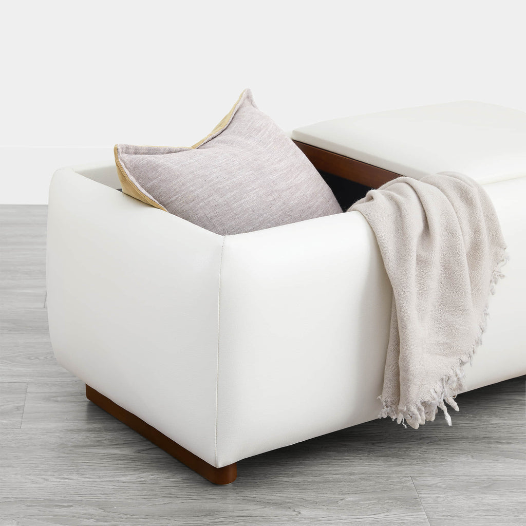 Vault Rectangle Storage Flip Ottoman