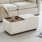 Vault Rectangle Storage Flip Ottoman