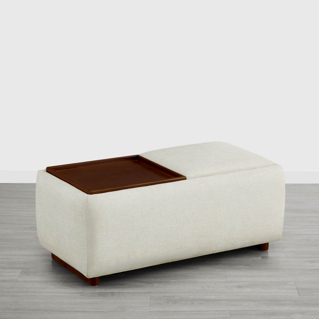 Vault Rectangle Storage Flip Ottoman