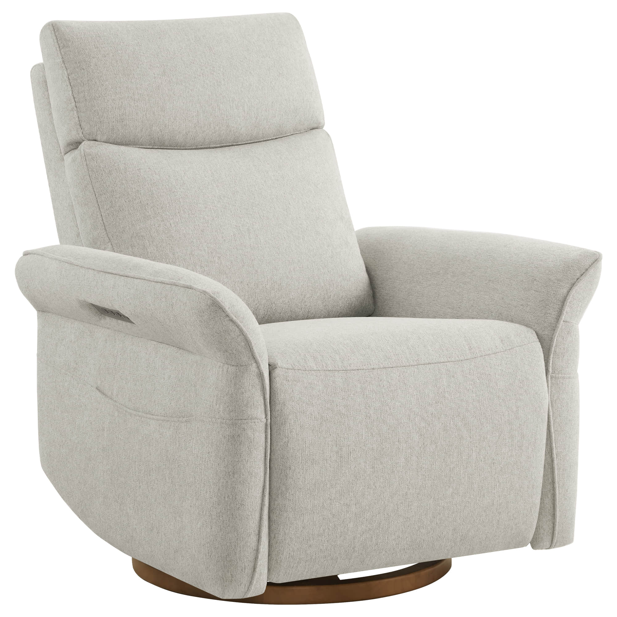 Vinca Power Swivel Nursery Glider Recliner with Power Lumbar & Headrest