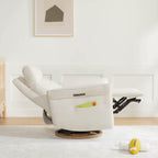 Vinca Modern Power Swivel Glider Recliner with Power Lumbar & Headrest