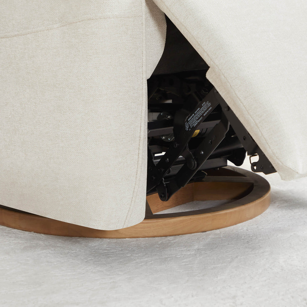 Vinca Power Swivel Nursery Glider Recliner with Power Lumbar & Headrest