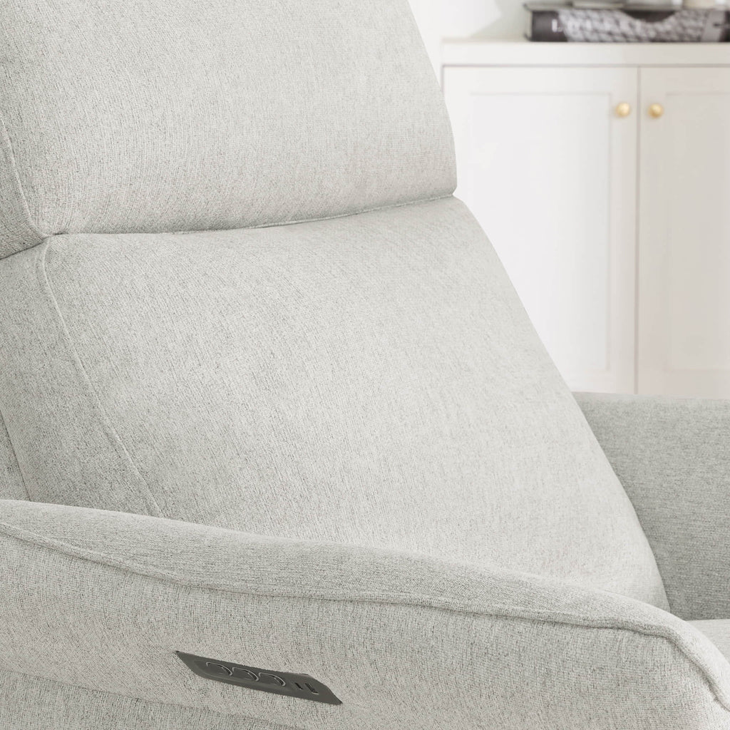 Vinca Power Swivel Nursery Glider Recliner with Power Lumbar & Headrest