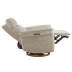 Vinca Modern Power Swivel Glider Recliner with Power Lumbar & Headrest