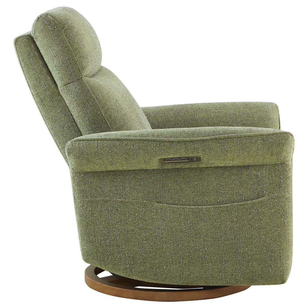 Vinca Power Swivel Nursery Glider Recliner with Power Lumbar & Headrest