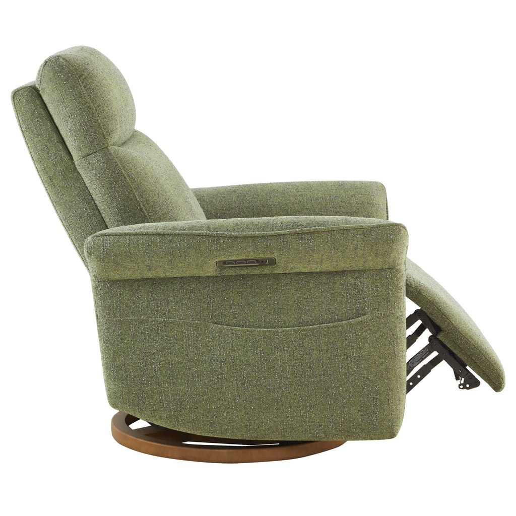 Vinca Power Swivel Nursery Glider Recliner with Power Lumbar & Headrest