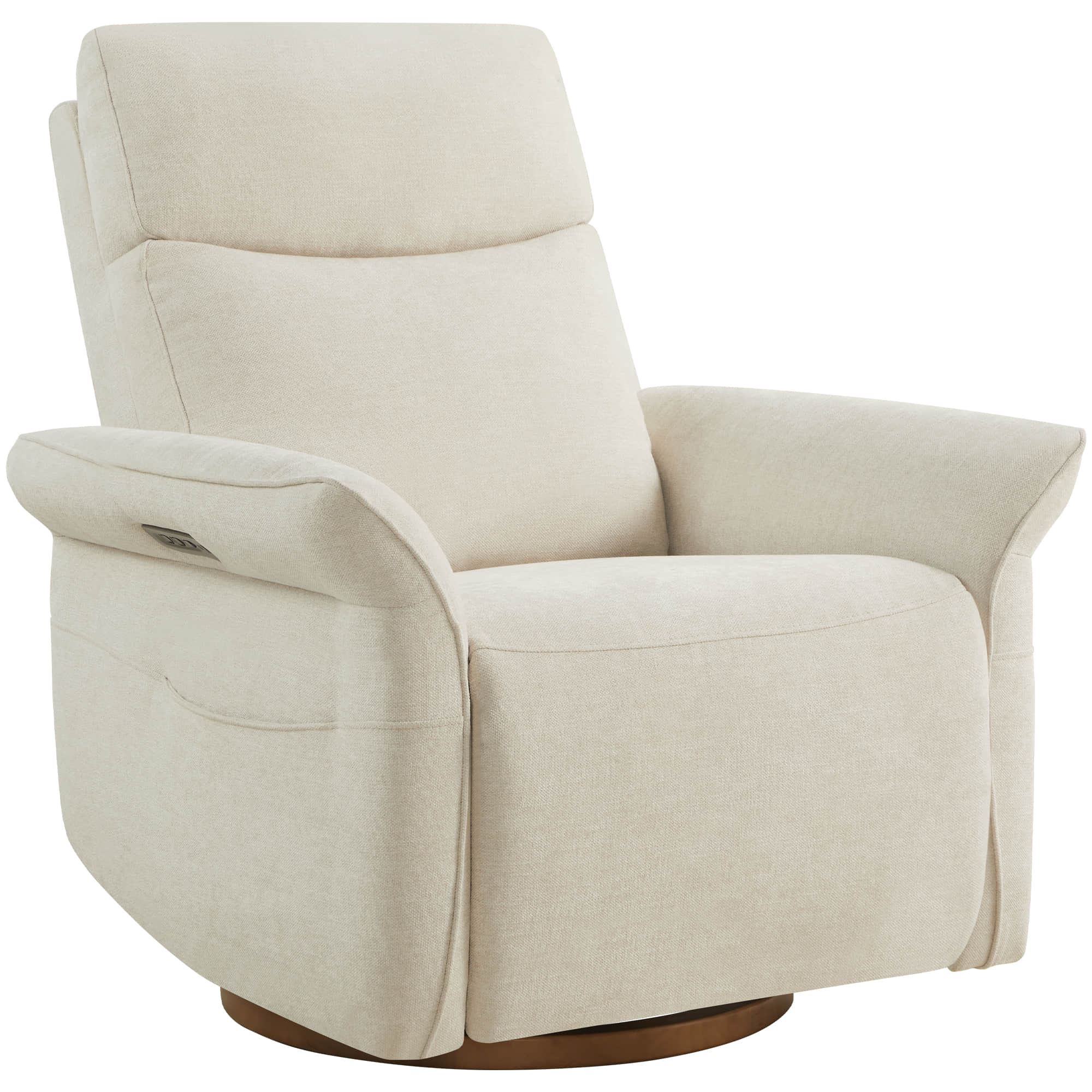 Vinca Power Swivel Nursery Glider Recliner with Power Lumbar & Headrest