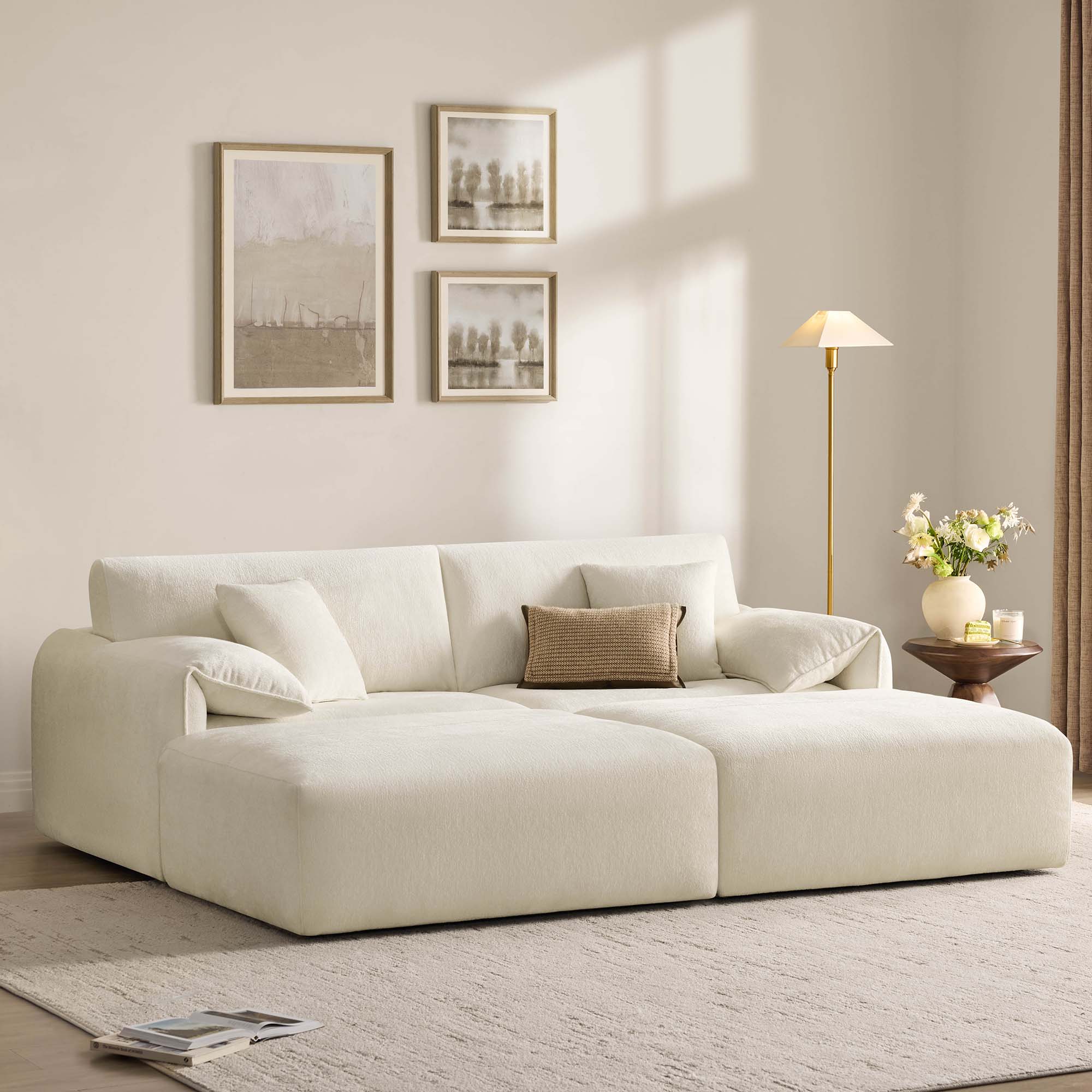 Winsley 3-Seat Sofa with Ottoman, Configurable Pit Sectional