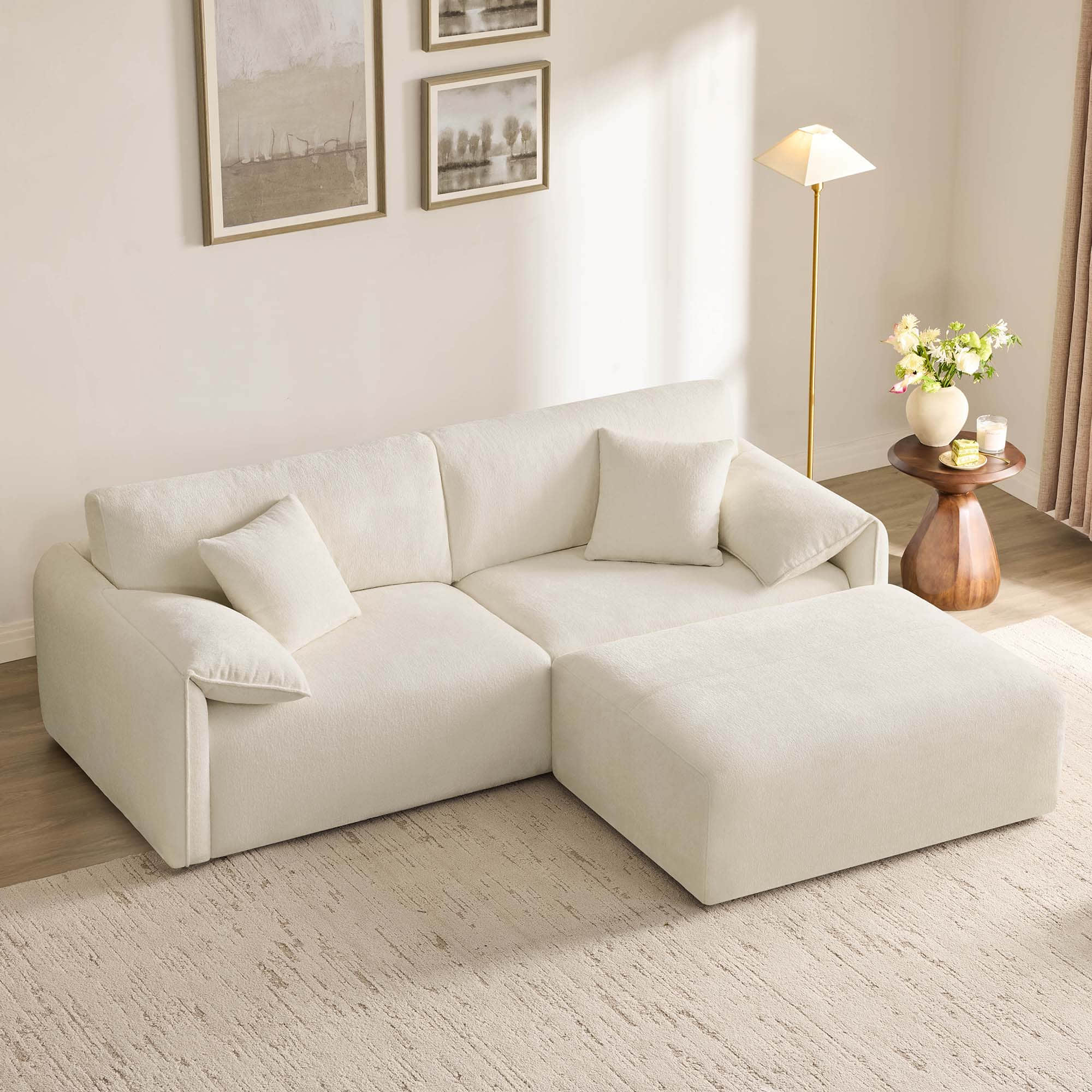 Winsley 3-Seat Sofa with Ottoman, Configurable Pit Sectional