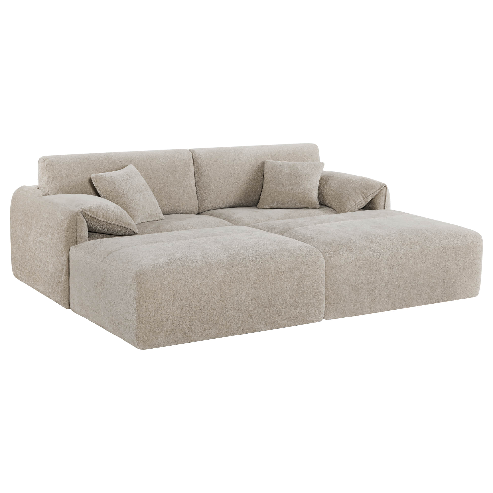 Winsley 3-Seat Sofa with Ottoman, Configurable Pit Sectional