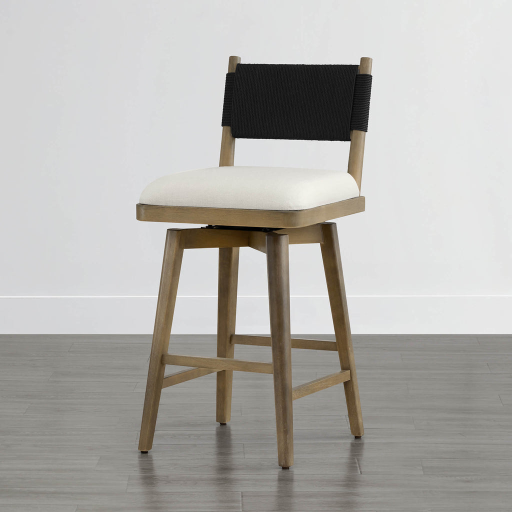 Arcadia Woven Swivel Counter Stool