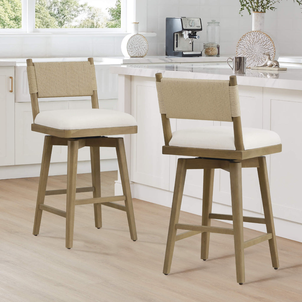 Arcadia Woven Swivel Counter Stool