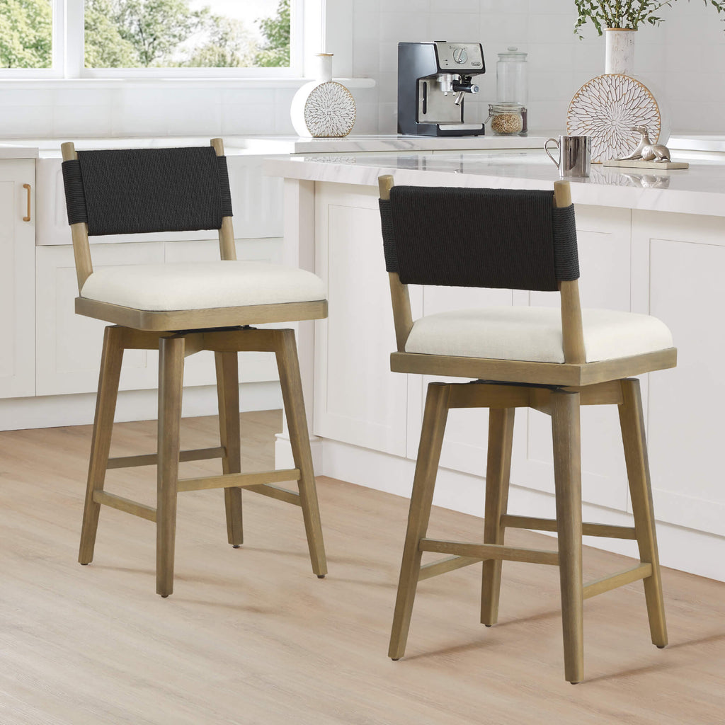 Arcadia Woven Swivel Counter Stool