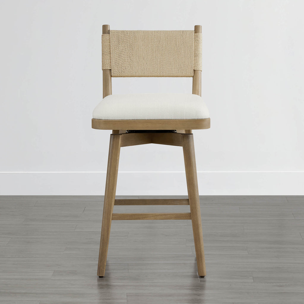 Arcadia Woven Swivel Counter Stool