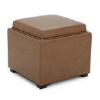 Cube Storage Ottoman - Fabric & Leather