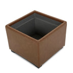 Cube Storage Ottoman - Fabric & Leather