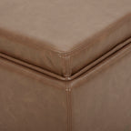 Cube Storage Ottoman - Fabric & Leather