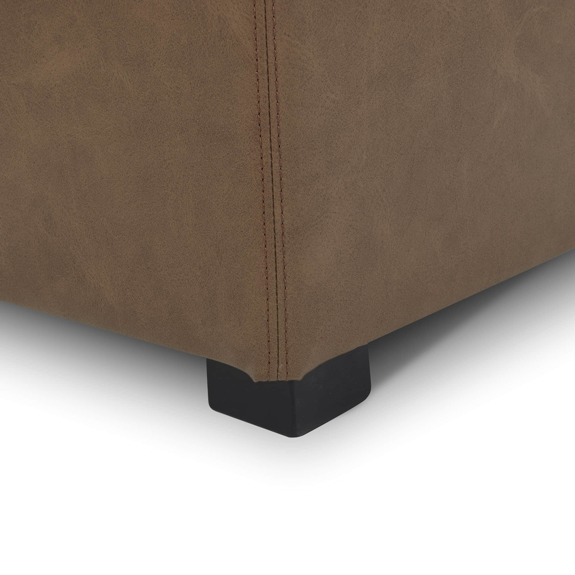 Cube Storage Ottoman - Fabric & Leather