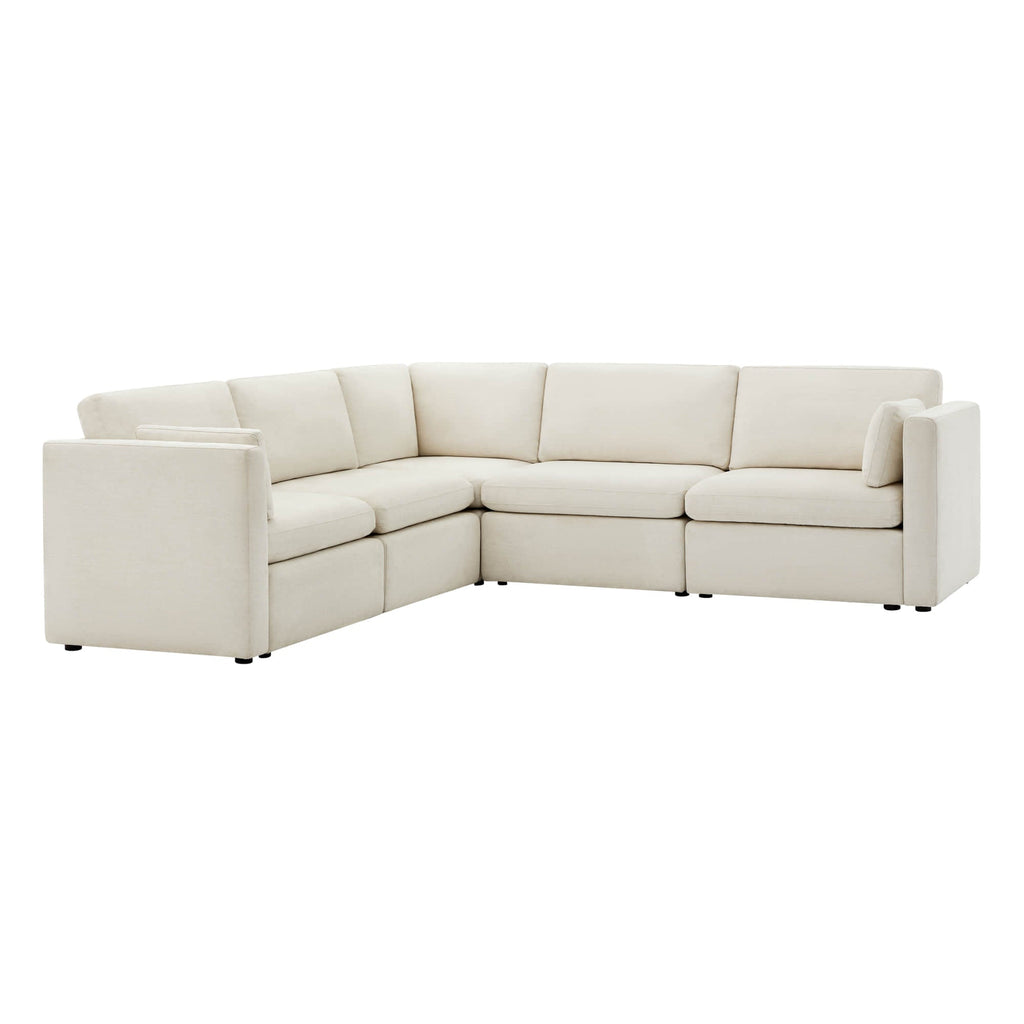 Delaney 5-Seat V Shaped Modular Sofa Chaise