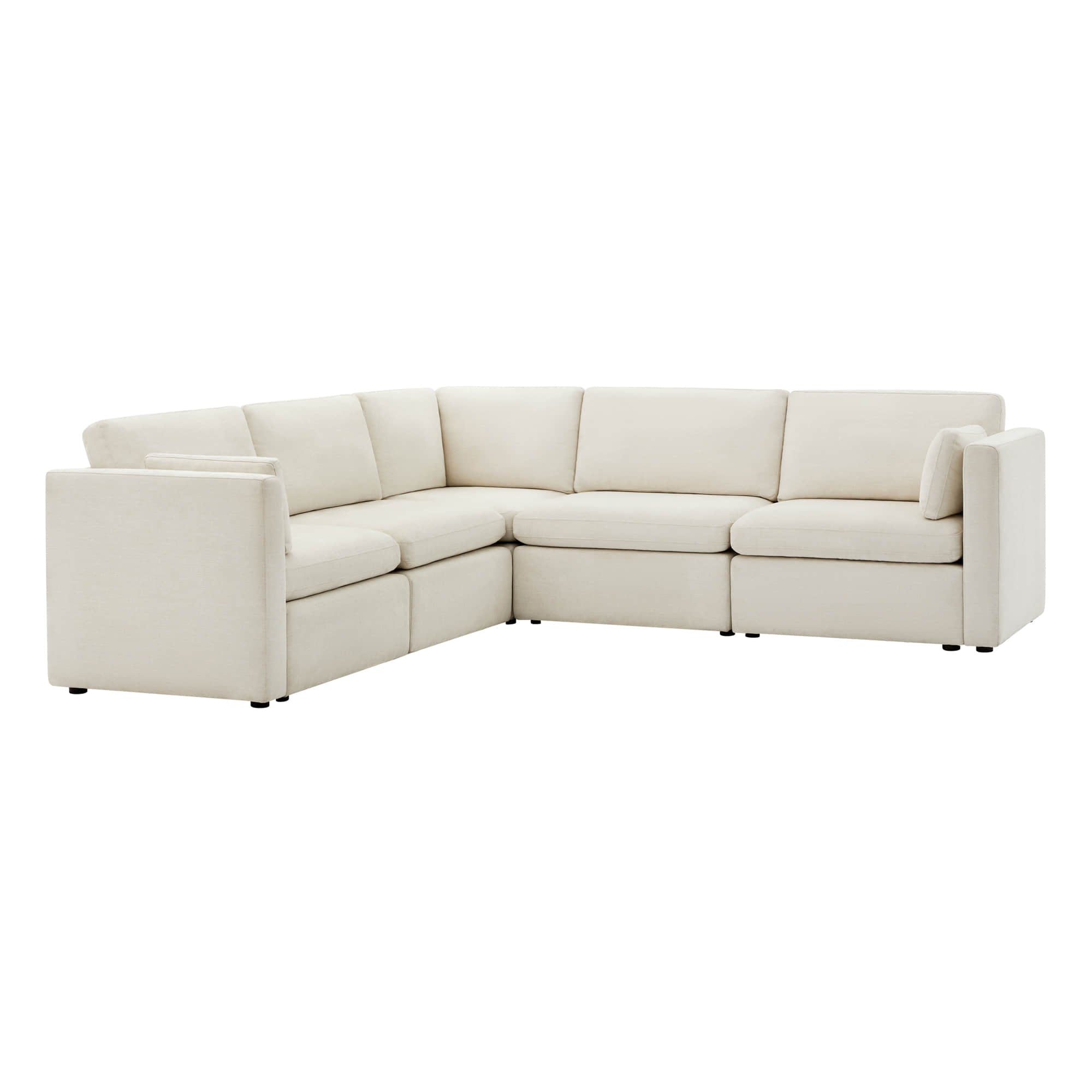 Delaney 5-Seat V Shaped Modular Sofa Chaise