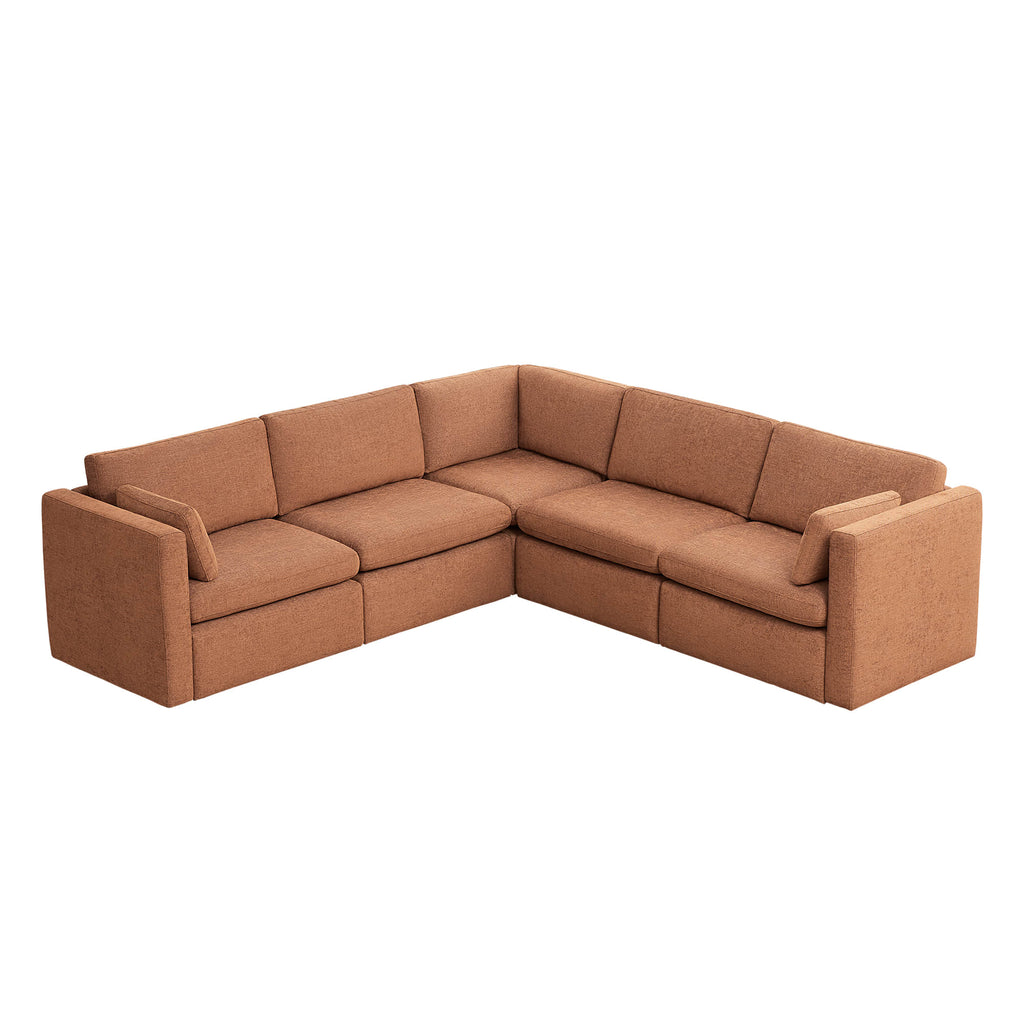Delaney 5-Seat V Shaped Modular Sofa Chaise