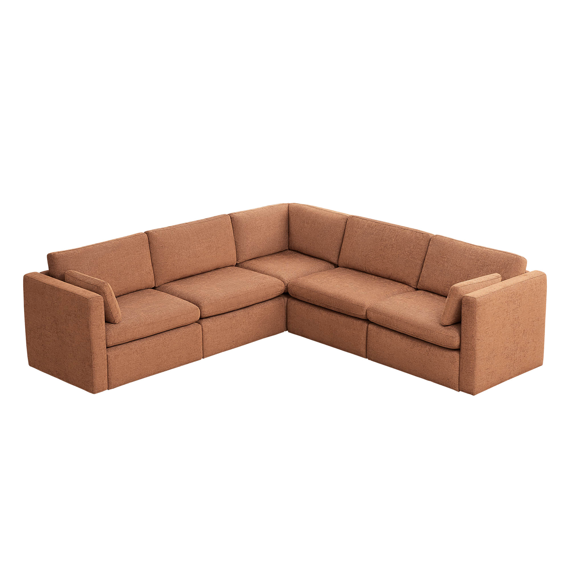 Delaney 5-Seat V Shaped Modular Sofa Chaise