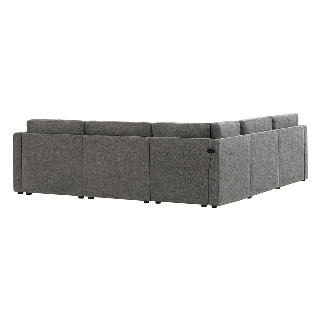 Delaney 5-Seat V Shaped Modular Sofa Chaise