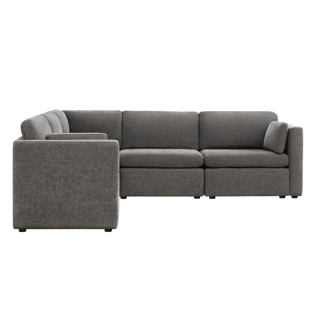 Delaney 5-Seat V Shaped Modular Sofa Chaise