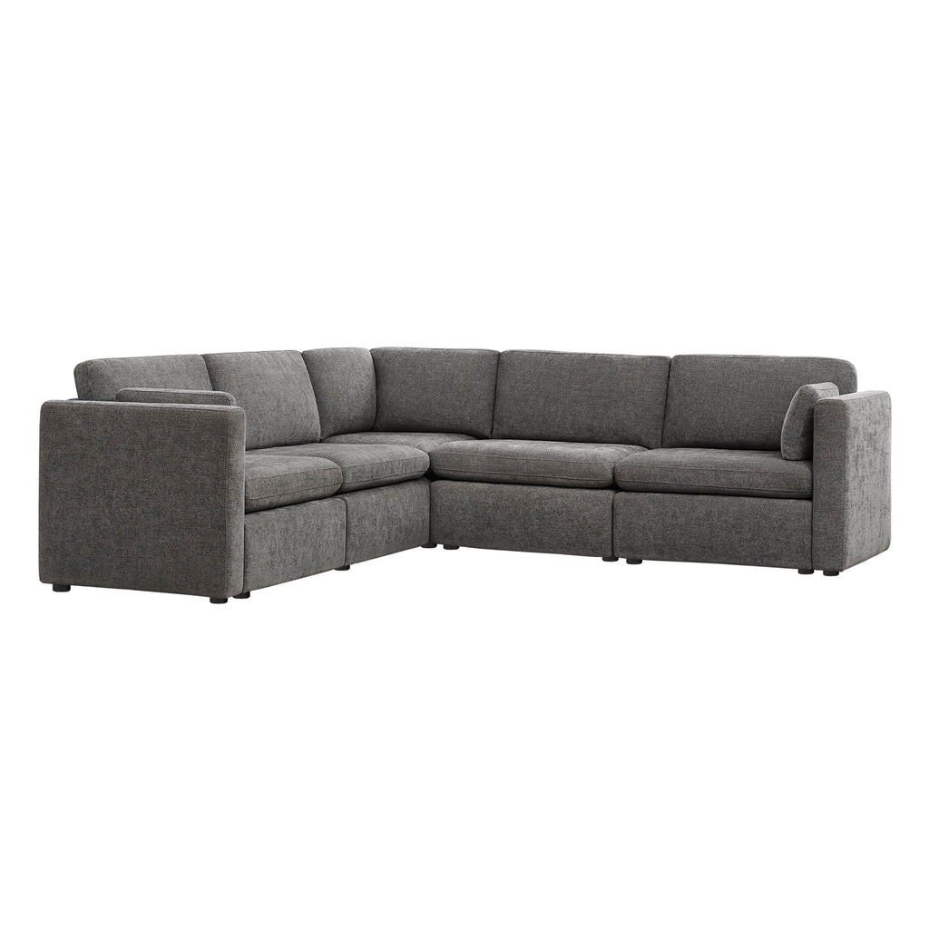 Delaney 5-Seat V Shaped Modular Sofa Chaise