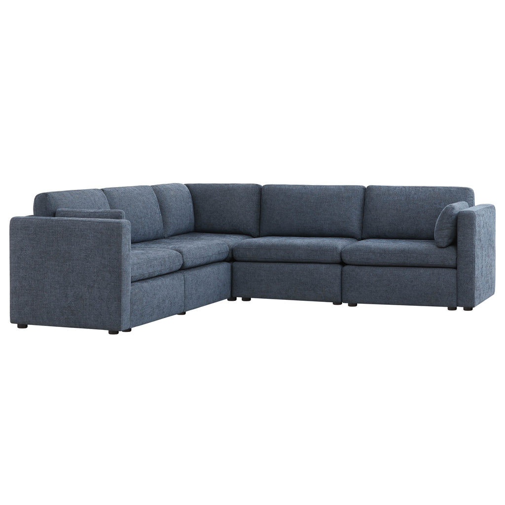 Delaney 5-Seat V Shaped Modular Sofa Chaise