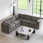 Delaney 5-Seat V Shaped Modular Sofa Chaise