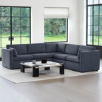 Delaney 5-Seat V Shaped Modular Sofa Chaise