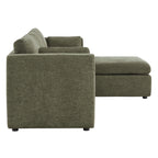 Delaney 4-Seat Modular Sofa Chaise with Storage Ottoman
