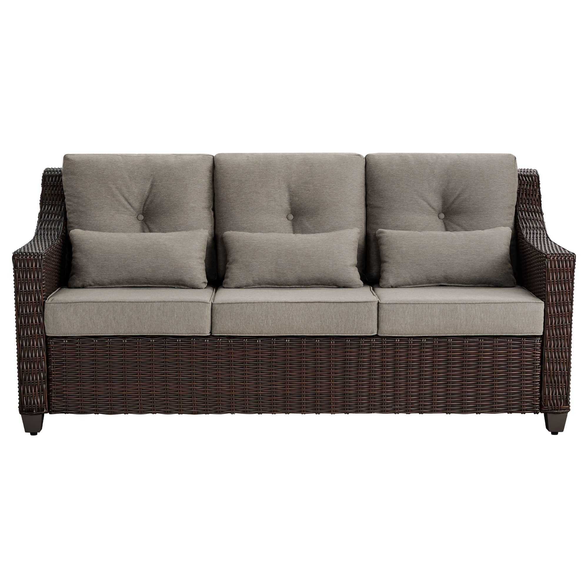 Elara Outdoor Rattan Sofa Set with Rocking Chairs and Coffee Table - 5 Seats
