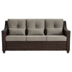 Elara Outdoor Rattan Sofa With Rocking Swivel Armchairs - 5 Seats